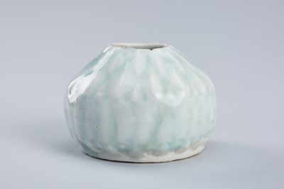 Lot 1218 - A SMALL QINGBAI GLAZED BISCUIT WATER POT, SONG DYNASTY