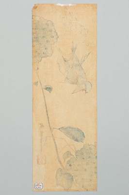 Lot 635 - UTAGAWA HIROSHIGE: GREEN BIRDS AND HYDRANGEAS
