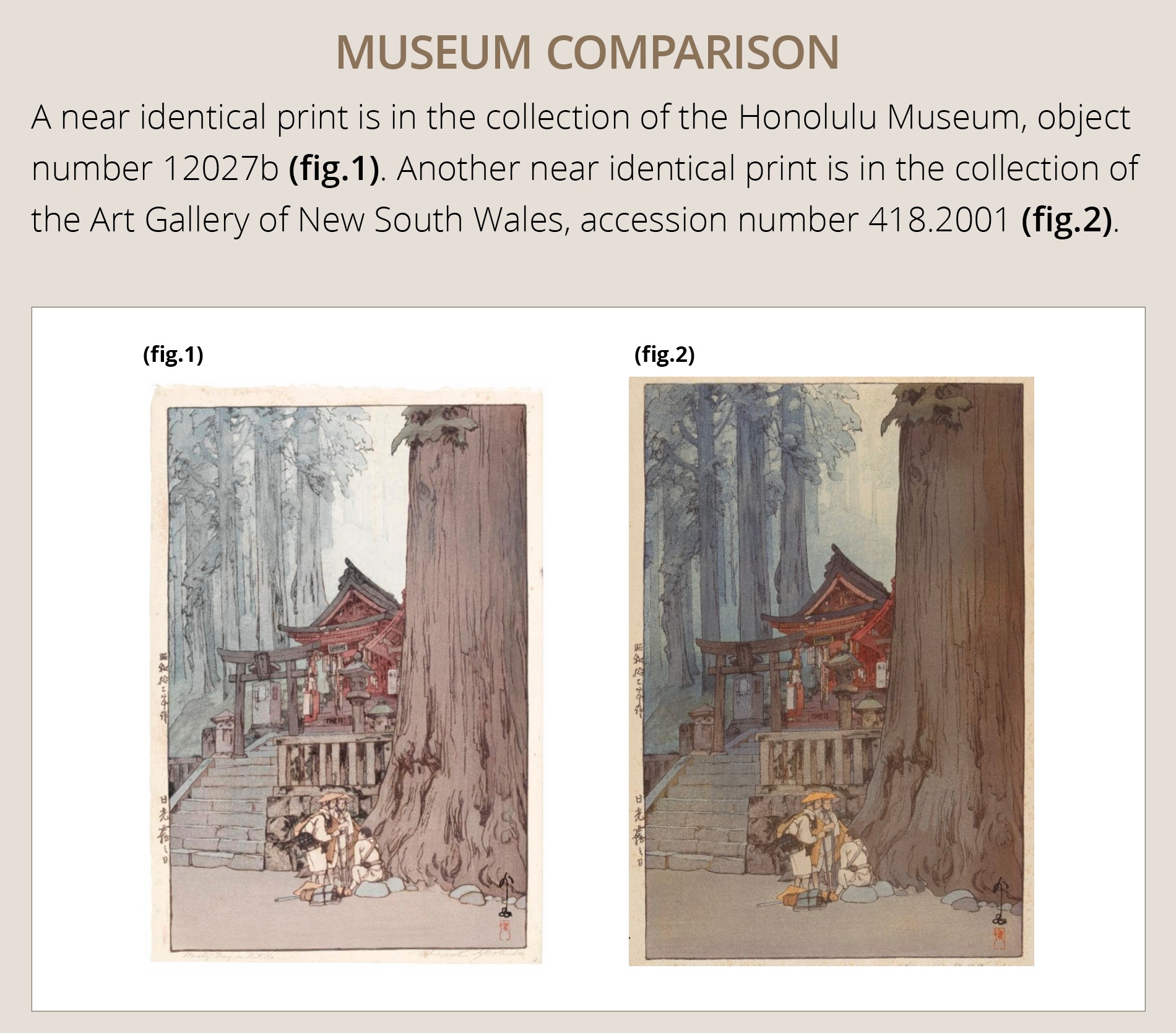 Lot 235 - HIROSHI YOSHIDA: MISTY DAY IN NIKKO