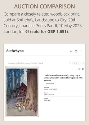 Lot 235 - HIROSHI YOSHIDA: MISTY DAY IN NIKKO