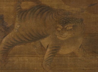 Lot 24 - ‘STRIDING TIGER IN LANDSCAPE’