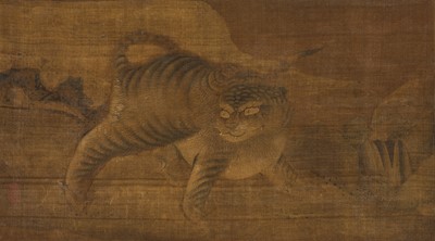 Lot 24 - ‘STRIDING TIGER IN LANDSCAPE’