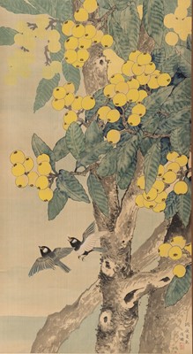 Lot 1150 - FU YUAN: ‘LOQUAT AND SPARROWS,’ 19TH CENTURY