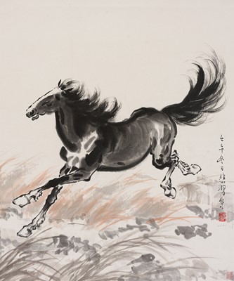 Lot 48 - XU BEIHONG (1895-1953): ‘GALLOPING HORSE’