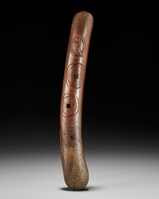 Lot 294 - OZAKI KOKUSAI: A RARE ANTLER KISERUZUTSU WITH COINS