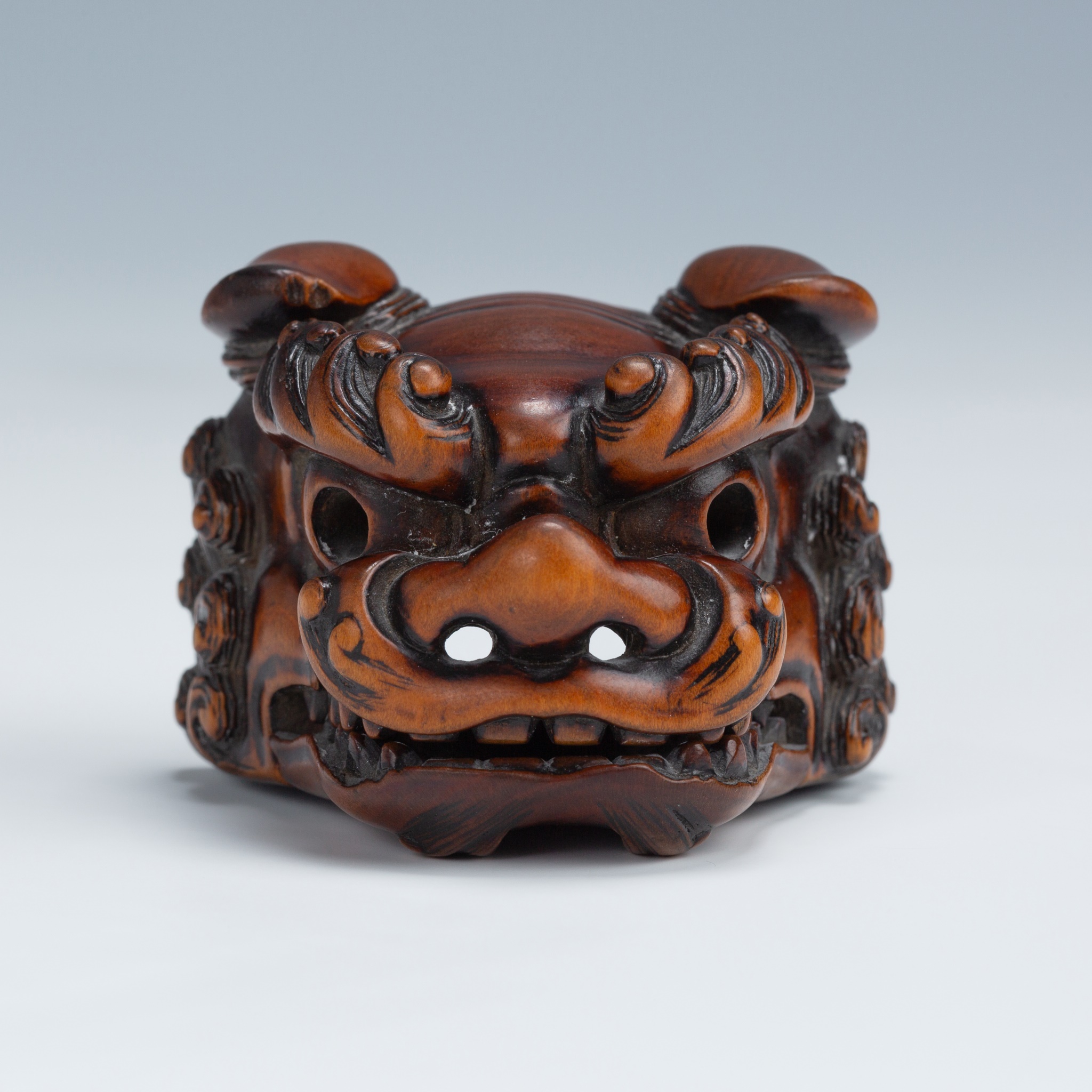 Lot 499 - KOYOSAI TADATOMO: AN IMPOSING WOOD NETSUKE