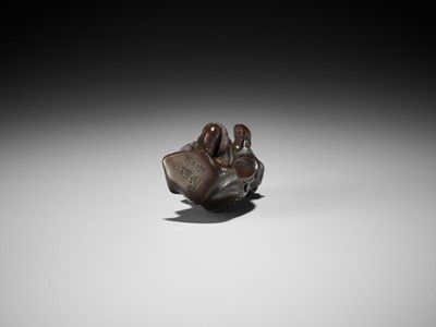 Lot 186 - SOSAI: A FINE SO SCHOOL WOOD NETSUKE OF A SHISHIMAI DANCER