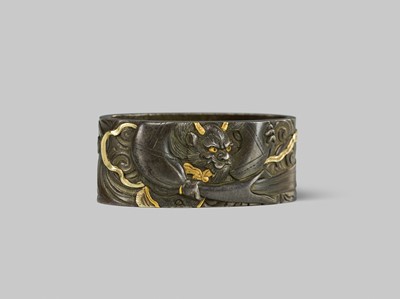 Lot 319 - IWAMA MASAYOSHI: A SUPERB HAMANO SCHOOL SHIBUICHI FUCHI OF FUTEN, DATED 1832