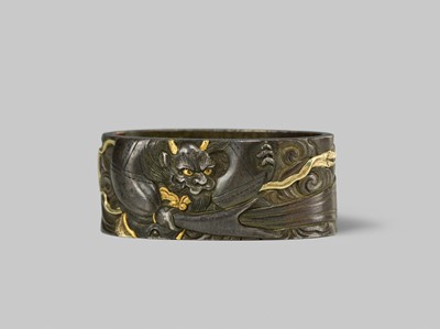 Lot 319 - IWAMA MASAYOSHI: A SUPERB HAMANO SCHOOL SHIBUICHI FUCHI OF FUTEN, DATED 1832