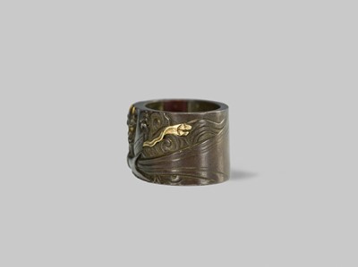 Lot 319 - IWAMA MASAYOSHI: A SUPERB HAMANO SCHOOL SHIBUICHI FUCHI OF FUTEN, DATED 1832