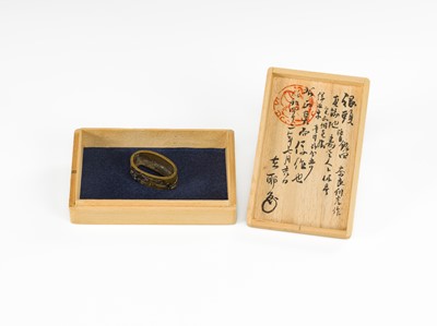 Lot 320 - NARA TOSHIMITSU: A FINE NARA SCHOOL SENTOKU FUCHI DEPICTING A LAKESIDE PAVILION