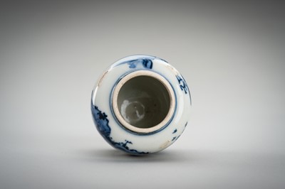Lot 179 - A SOMETSUKE PORCELAIN CHAIRE (TEA CADDY), EDO