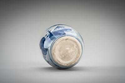 Lot 179 - A SOMETSUKE PORCELAIN CHAIRE (TEA CADDY), EDO