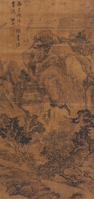 A SCROLL PAINTING OF A LANDSCAPE IN SICHUAN, 18TH CENTURY