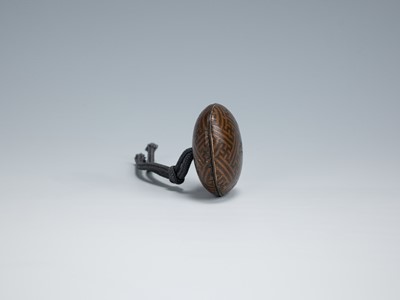 Lot 367 - A FINE AKAGANE AND SHAKUDO MANJU NETSUKE
