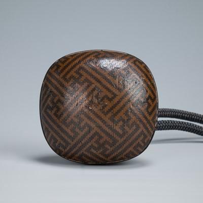 Lot 367 - A FINE AKAGANE AND SHAKUDO MANJU NETSUKE