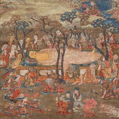 A PAINTING DEPICTING THE BUDDHA’S PARINIRVANA, QING DYNASTY