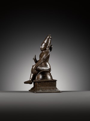 Lot 257 - A BRONZE FIGURE OF RAMA, LATER CHOLA PERIOD, 12TH-13TH CENTURY
