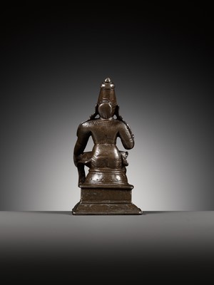 Lot 257 - A BRONZE FIGURE OF RAMA, LATER CHOLA PERIOD, 12TH-13TH CENTURY