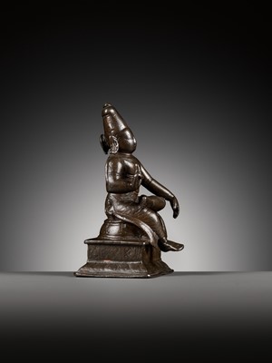 Lot 257 - A BRONZE FIGURE OF RAMA, LATER CHOLA PERIOD, 12TH-13TH CENTURY