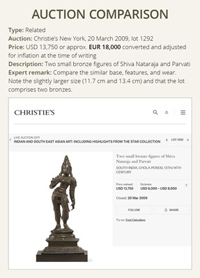 Lot 257 - A BRONZE FIGURE OF RAMA, LATER CHOLA PERIOD, 12TH-13TH CENTURY