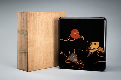 SOTETSU: A RARE SET OF TWO LACQUER BOXES, EARLY TAISHO PERIOD