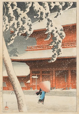 Lot 360 - KAWASE HASUI: ZOJOJI TEMPLE, SHIBA