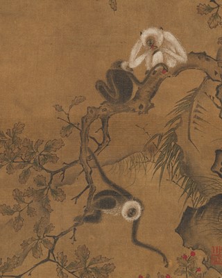 Lot 382 - FOLLOWER OF YI YUANJI (c. 1000-1064): GIBBONS