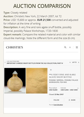 Lot 470 - A SUPERB DENDRITIC CHALCEDONY SNUFF BOTTLE, POSSIBLY IMPERIAL, 1740-1820