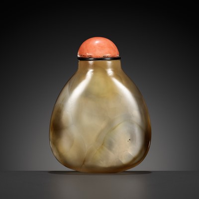 Lot 470 - A SUPERB DENDRITIC CHALCEDONY SNUFF BOTTLE, POSSIBLY IMPERIAL, 1740-1820