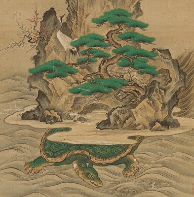 Lot 604 - A KAKEMONO OF HORAI (THE ISLE OF THE IMMORTALS)