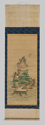 Lot 604 - A KAKEMONO OF HORAI (THE ISLE OF THE IMMORTALS)