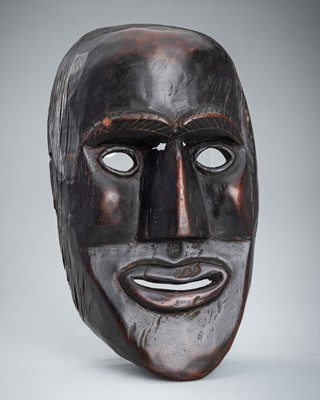 A NEPALESE SHAMAN DANCING WOOD MASK, EARLY 20TH CENTURY