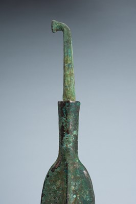 Lot 1682 - A LARGE BRONZE CYPRIOT SPEAR HEAD, C. 1900-1450 BC