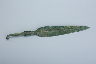 Lot 1682 - A LARGE BRONZE CYPRIOT SPEAR HEAD, C. 1900-1450 BC
