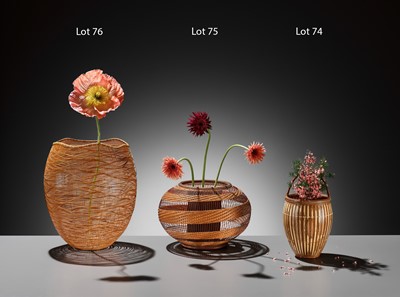 Lot 76 - MORIGAMI JIN: A BAMBOO HANAGAKO (FLOWER BASKET) FROM THE QUIET OCEAN SERIES