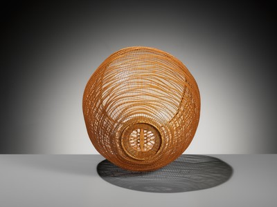 Lot 76 - MORIGAMI JIN: A BAMBOO HANAGAKO (FLOWER BASKET) FROM THE QUIET OCEAN SERIES