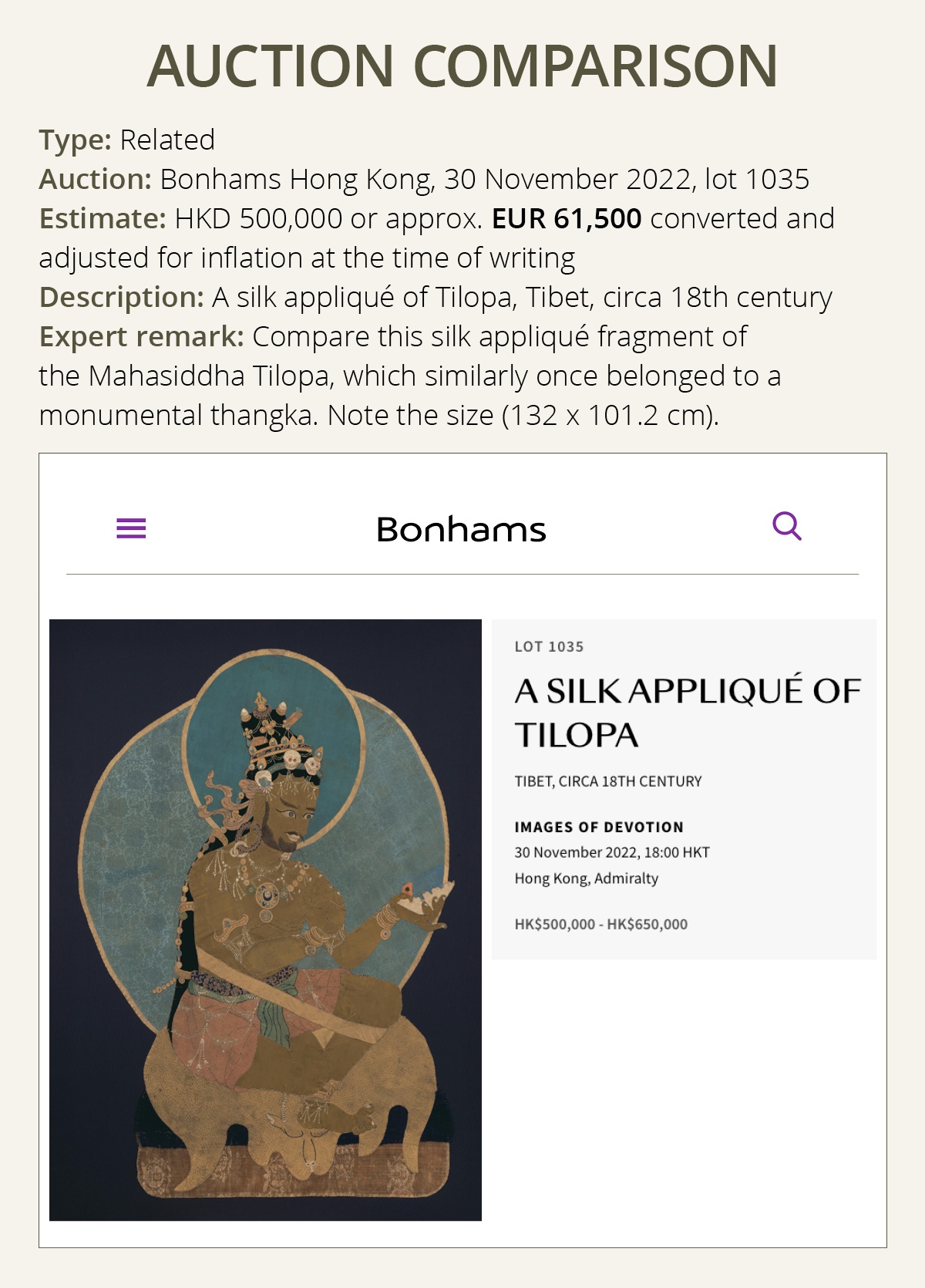 Lot 29 - A LARGE AND DRAMATIC SILK APPLIQUÉ OF