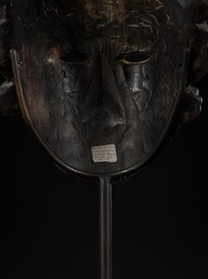 Lot 222 - A POLYCHROME WOOD MONPA MASK, 19TH CENTURY