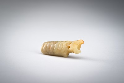 Lot 811 - A PALE-YELLOW JADE ‘BEETLE’ PENDANT, POSSIBLY SHANG DYNASTY