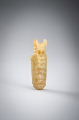 Lot 811 - A PALE-YELLOW JADE ‘BEETLE’ PENDANT, POSSIBLY SHANG DYNASTY