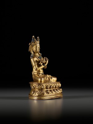 Lot 292 - A GILT-BRONZE FIGURE OF VAJRADHARA, 15TH-16TH CENTURY