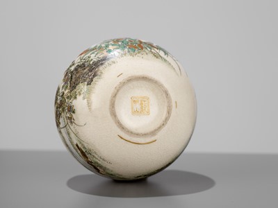 Lot 99 - YABU MEIZAN: A FINE MINIATURE SATSUMA CERAMIC JAR AND COVER