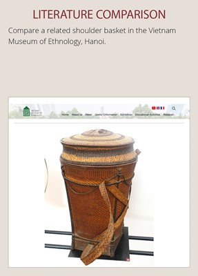 Lot 405 - A VIETNAMESE SHOULDER BASKET, GIE