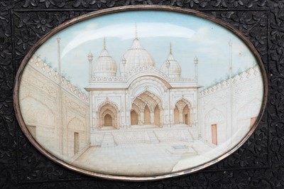 Lot 1642 - AN INDIAN COMPANY SCHOOL PAINTING OF THE TAJ MAHAL, SECOND HALF 19TH CENTURY