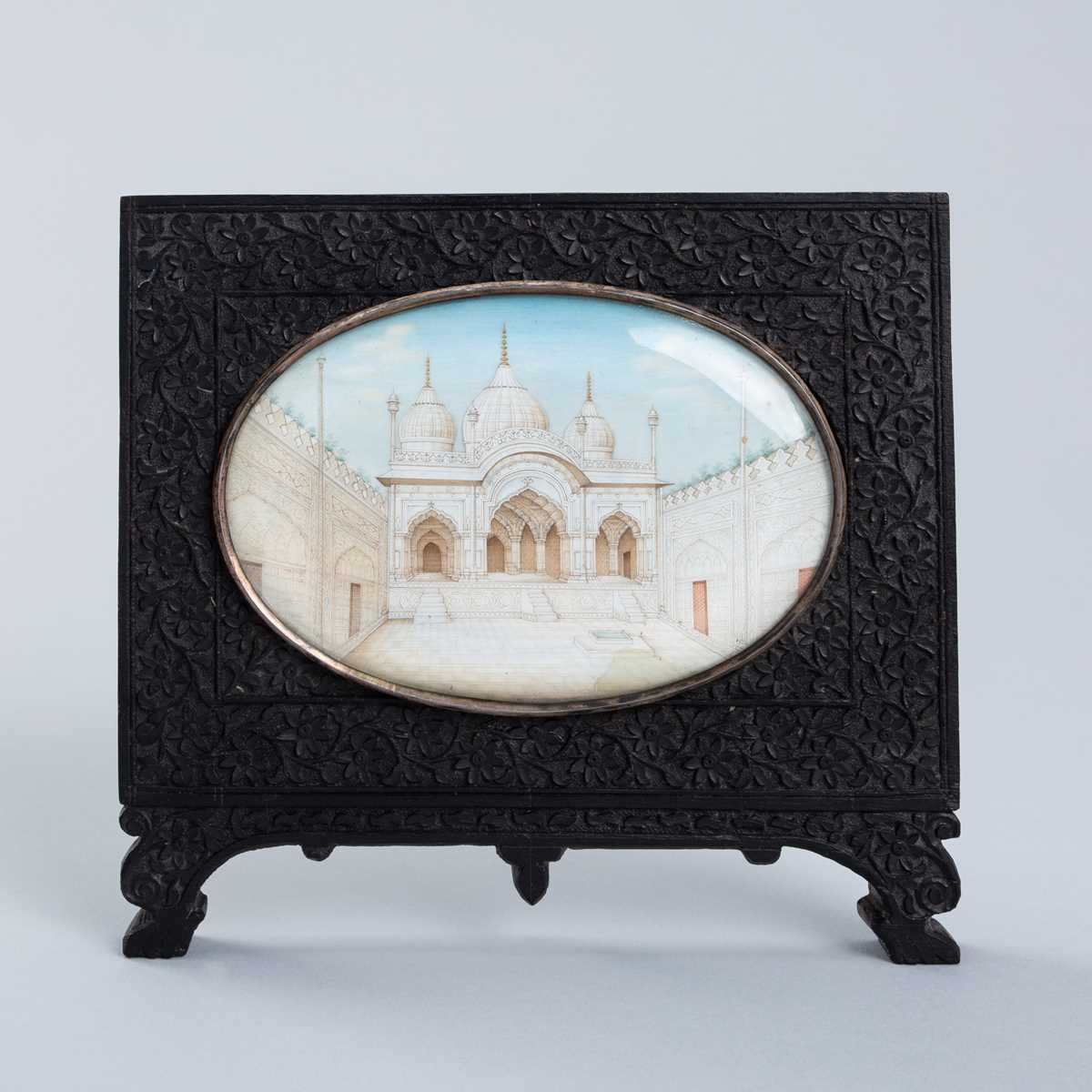 Lot 1642 - AN INDIAN COMPANY SCHOOL PAINTING OF THE TAJ MAHAL, SECOND HALF 19TH CENTURY