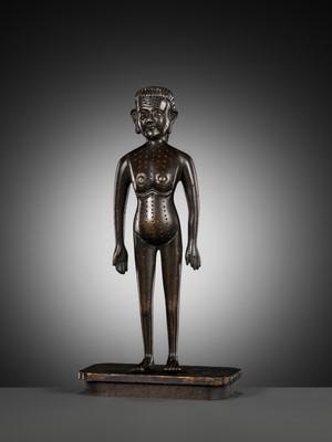 Lot 59 - A BRONZE ACUPUNCTURE FIGURE, CHINA, 18TH CENTURY
