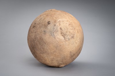 Lot 1170 - A POTTERY VASE WITH TWIN HANDLES, NEOLITHIC PERIOD