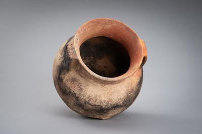 Lot 1170 - A POTTERY VASE WITH TWIN HANDLES, NEOLITHIC PERIOD