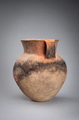 Lot 1170 - A POTTERY VASE WITH TWIN HANDLES, NEOLITHIC PERIOD